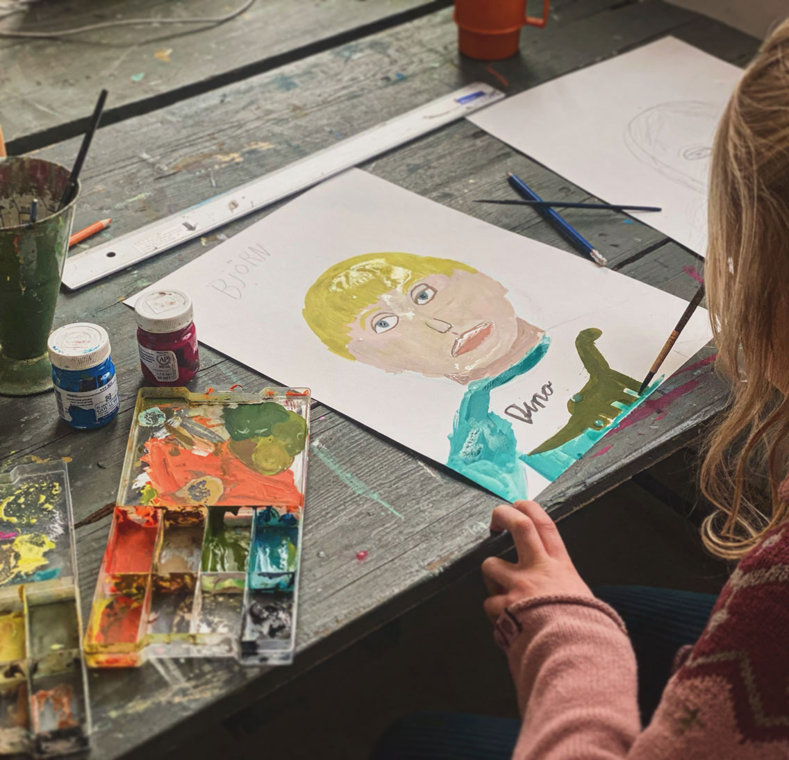 waterverf leren